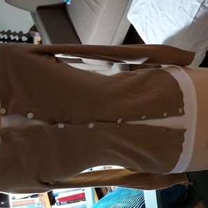 Ann Taylor Beige Cardigan XSP